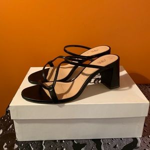 ZARA black strappy heeled sandals